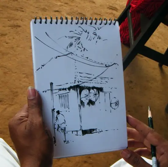 Sketching by Sandeep Yadav at Diveagar