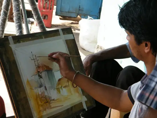 Painting demonstration by Shri. Sandeep Yadav