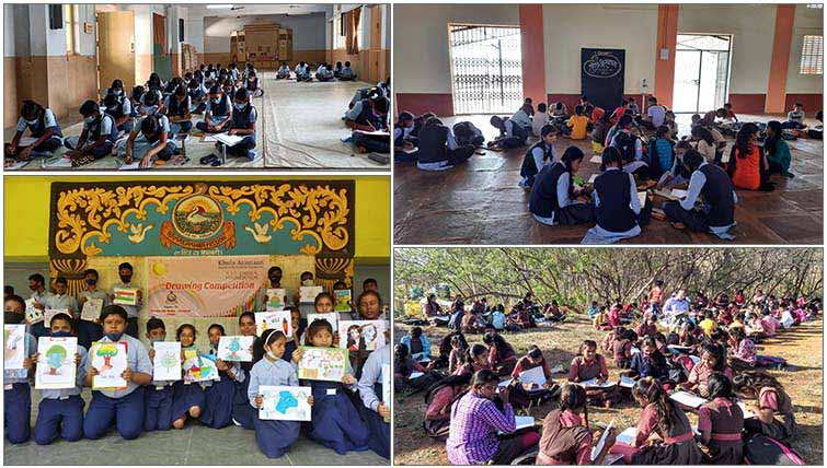 Khula Aasmaan art contest at schools from different parts of India