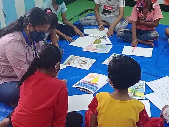 drawing workshop for children at TMC, Mumbai on 19 May 2022