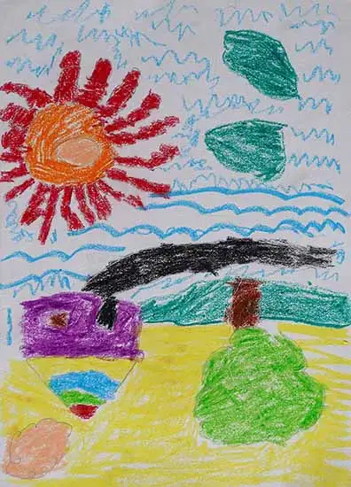 painting by Lavannya Lad (4 years), Thane, Maharashtra