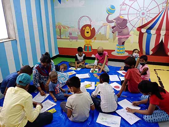 Tata Memorial Centre art workshop for children on 21 April 2022