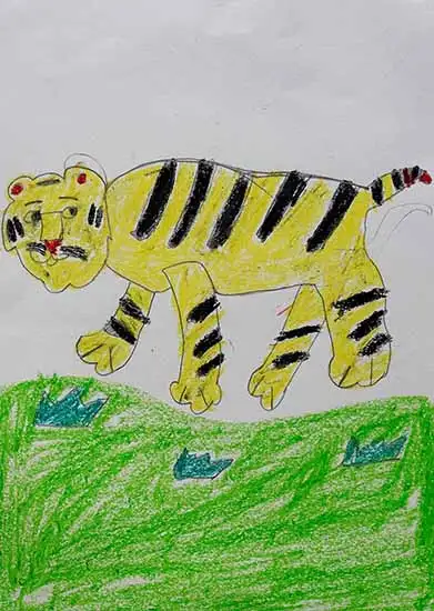 painting by Roji Kumari (10 years), Bihar