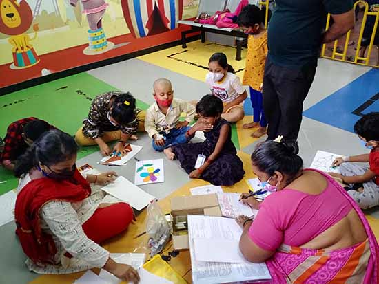 Tata Memorial Centre art workshop for children on 28 April 2022