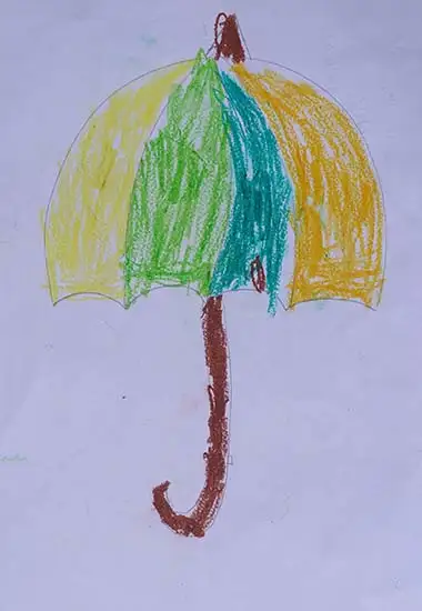 painting by M. D. Hamdam (5 years), Tripura