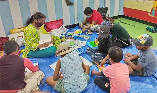 Kids Painting Workshop at TMC, Mumbai