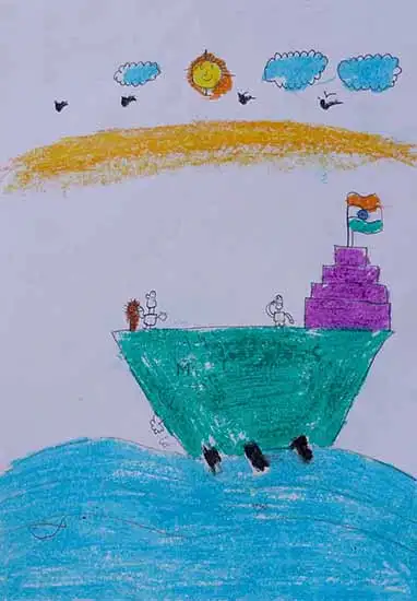 painting by Tanveer Shaikh (10 years), Mumbai, Maharashtra