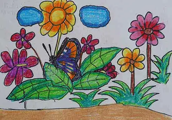 painting by Kritika (11 years), Rajasthan