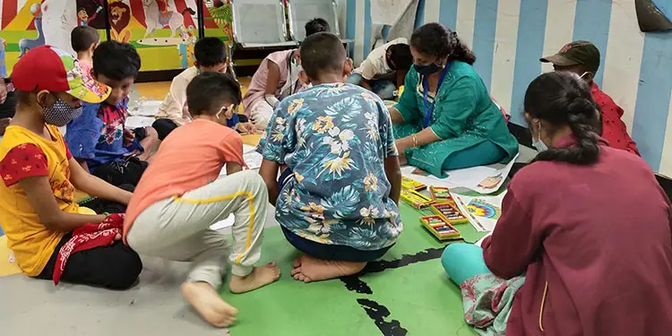 Children art workshop at TMC, Mumbai on 8 September 2022