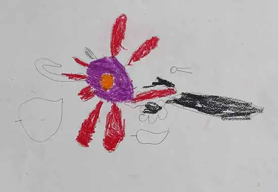 painting by Mahatab Shaikh (5 years), Jharkhand