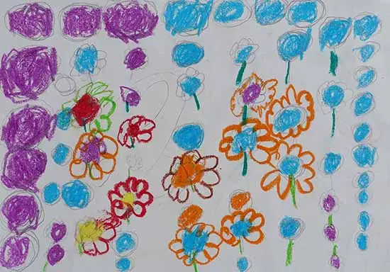 painting by Mohammad Hamja (5 years), Bihar