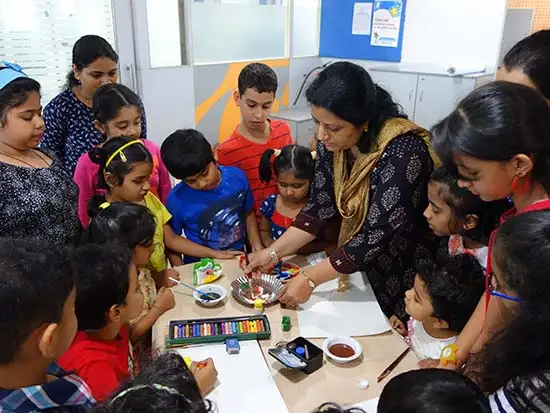 Art workshop for children of the employees of a software company at Pune by Chitra Vaidya