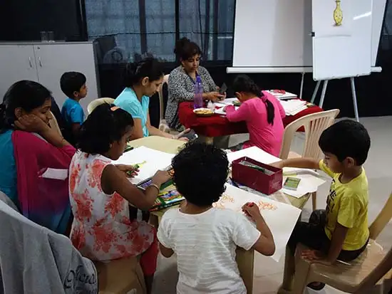 Picture from art workshop for children of the employees of a software company