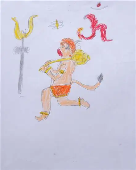 painting by Aaryan Sagat (Class 7), Shri Wagheshwar Vidyalaya