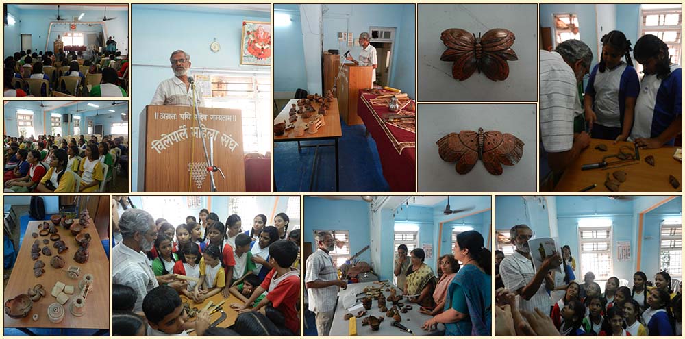 demonstration of how to create art objects from bamboo and coconut shells