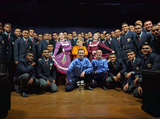 Russian Dance group Barynya with cadets of National Defence Academy, Pune