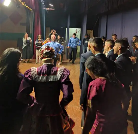 Dancing with the audience after the performance at Pune
