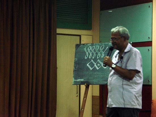 Prof. Babu Udupi at Calligraphy workshop