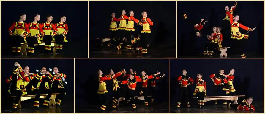 Russian folk dance performances by young Russian dancers