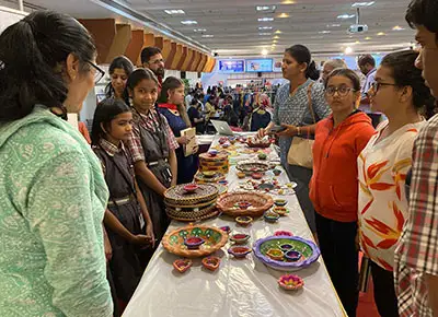 Diwali creations and artefacts by specially abled children