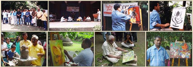 artists at Ganesh festival artist camp