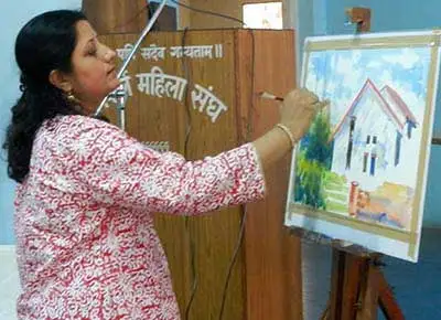 Watercolour painting demonstration by Chitra Vaidya
