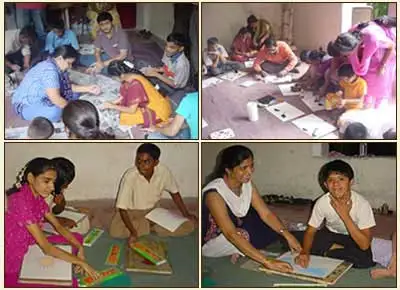 Specially abled children at art & craft workshop