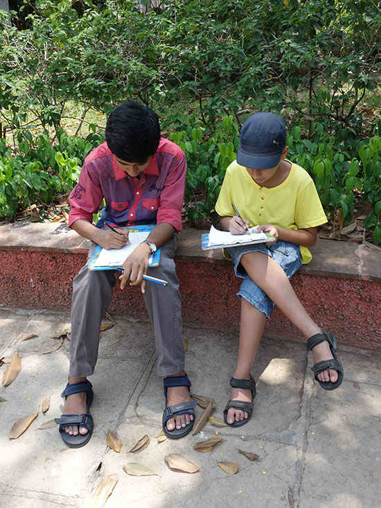 Outdoor sketching workshop for children 10