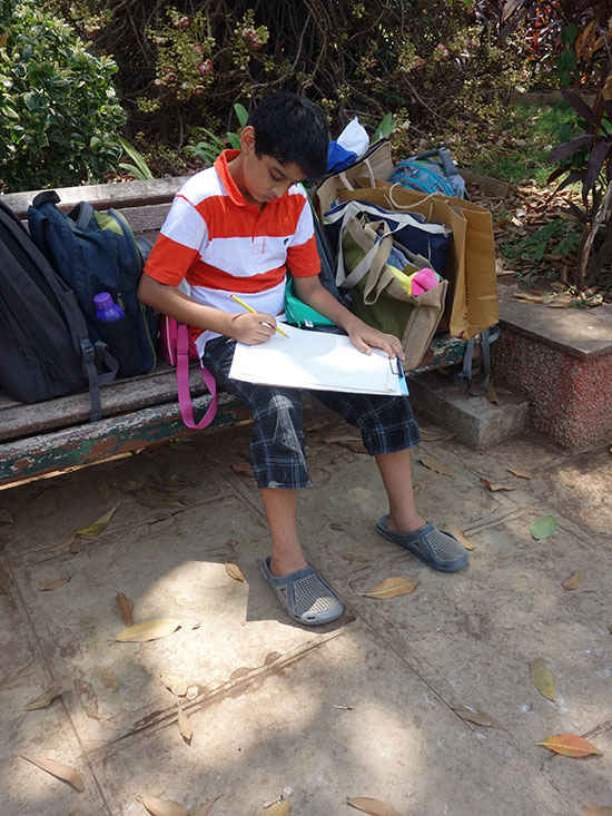 Outdoor sketching workshop for children 13