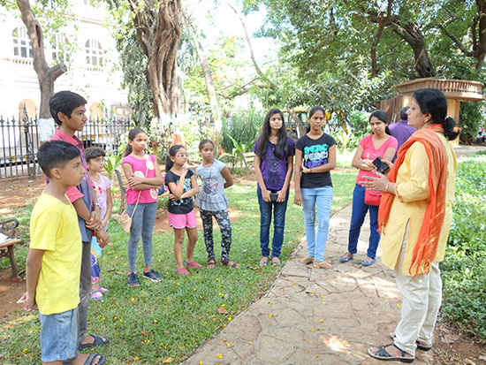 Chitra Vaidya talks with Participants