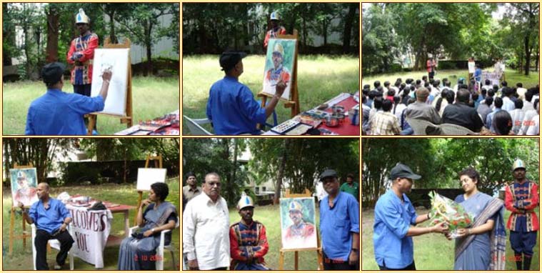 portrait painting demo of a bandsman using watercolours