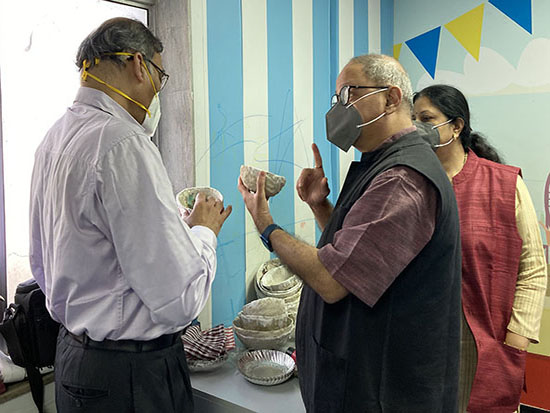  Dr. Banavali with Milind Sathe and Chitra Vaidya