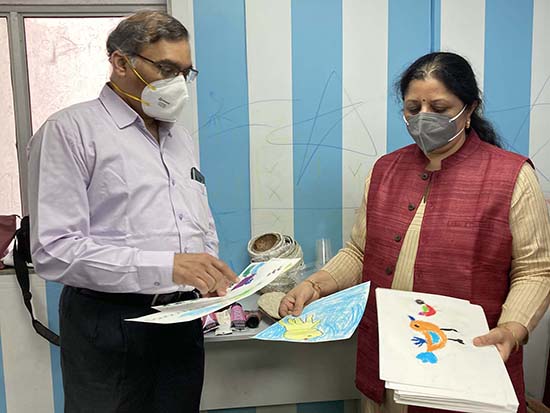 art workshop for doctors at Tata Memorial Centre, Mumbai by Khula Aasmaan