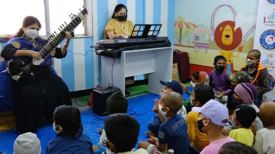 Music workshop was conducted by Aparna Deodhar at Tata Memorial Centre, Mumbai